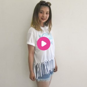 Tシャツリメイク フリンジ風